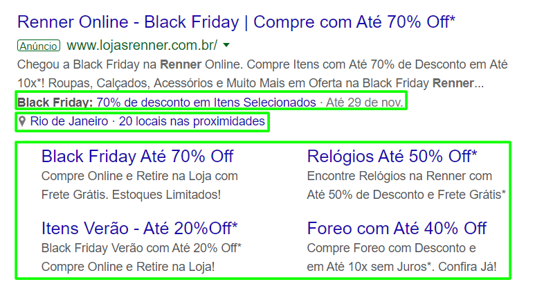 Relevância de Anúncios do google ads - exemplo de anúncio 3